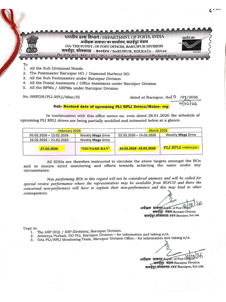 Revised PLI RPLI Drives | PDF