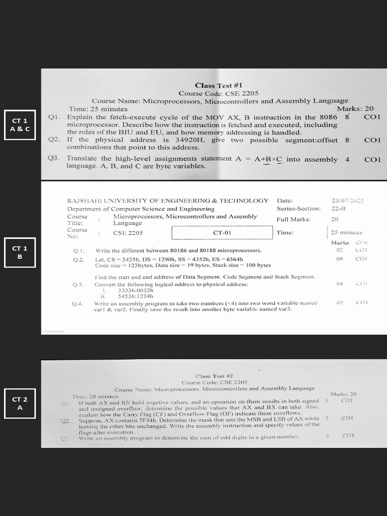 Microprocessor CT ABC Prev Year | PDF
