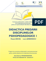 Psihopedagogie - 2 - Didactica Predarii Disciplinelor Psihopedagogice 1