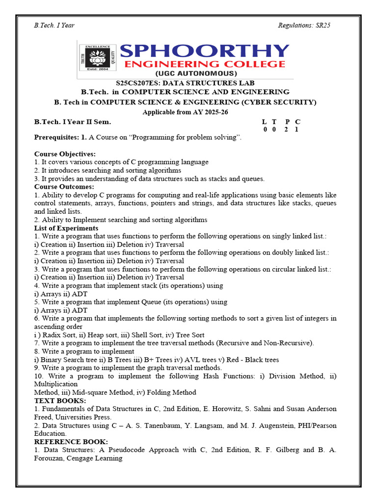 Data Structures Lab 25-26 | PDF | Theoretical Computer Science | Computing