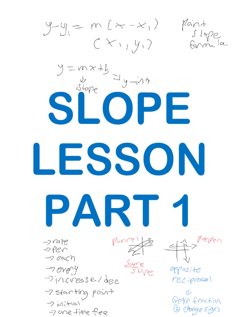 Slope Lesson Part 1 | PDF | Algebra | Mathematics