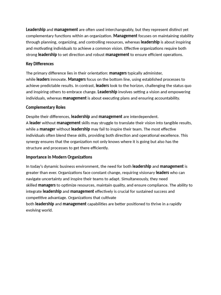 Leadership | PDF