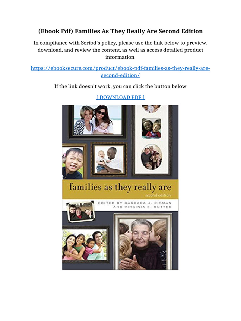 (Ebook PDF) Families As They Really Are Second Edition | PDF ...