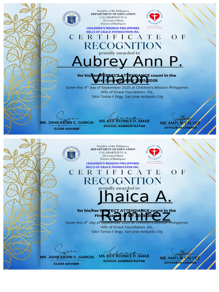 1st Grading Cert. | PDF