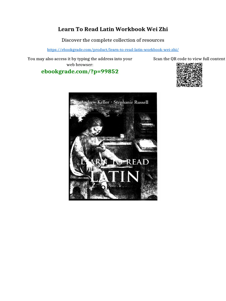 Learn To Read Latin Workbook Wei Zhi PDF Version | PDF | Intellectual ...
