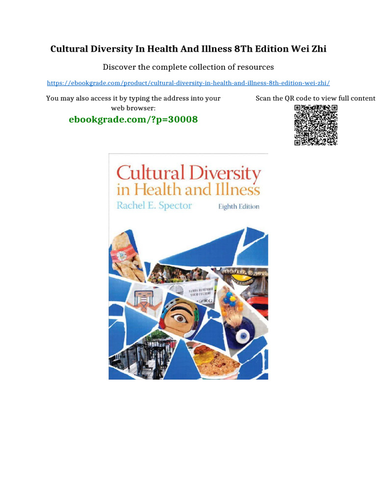 Cultural Diversity in Health and Illness 8th Edition Wei Zhi Newest ...