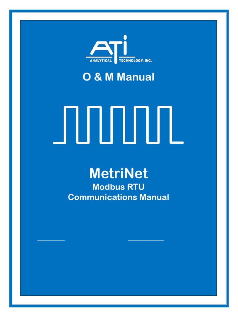 ATI Q52 MetriNet Modbus RTU Comms Manual Oct 2018 | PDF | Computer ...