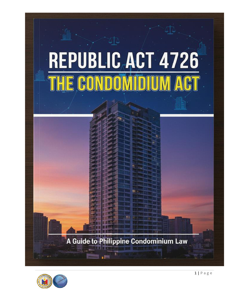 Ra 4726 - Thecondominium Act | PDF | Condominium | Mortgage Law