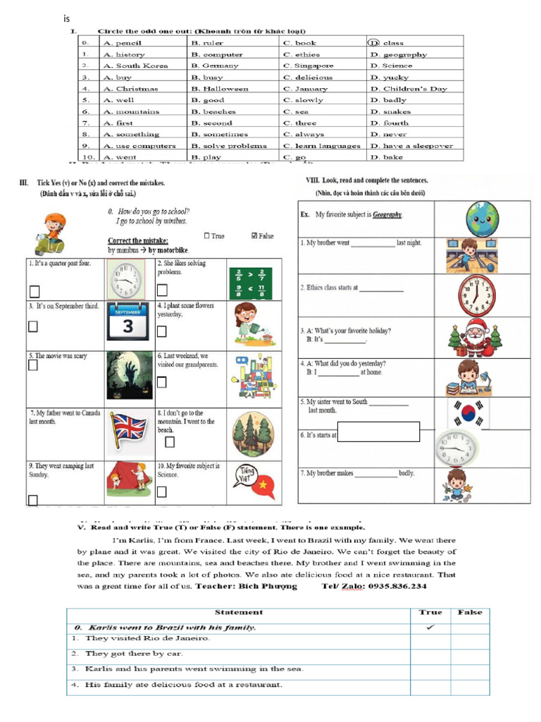 Ta 5 Test T NG H P | PDF