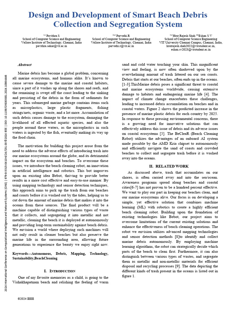 3.design and Development of Smart Beach Debris Collection and ...