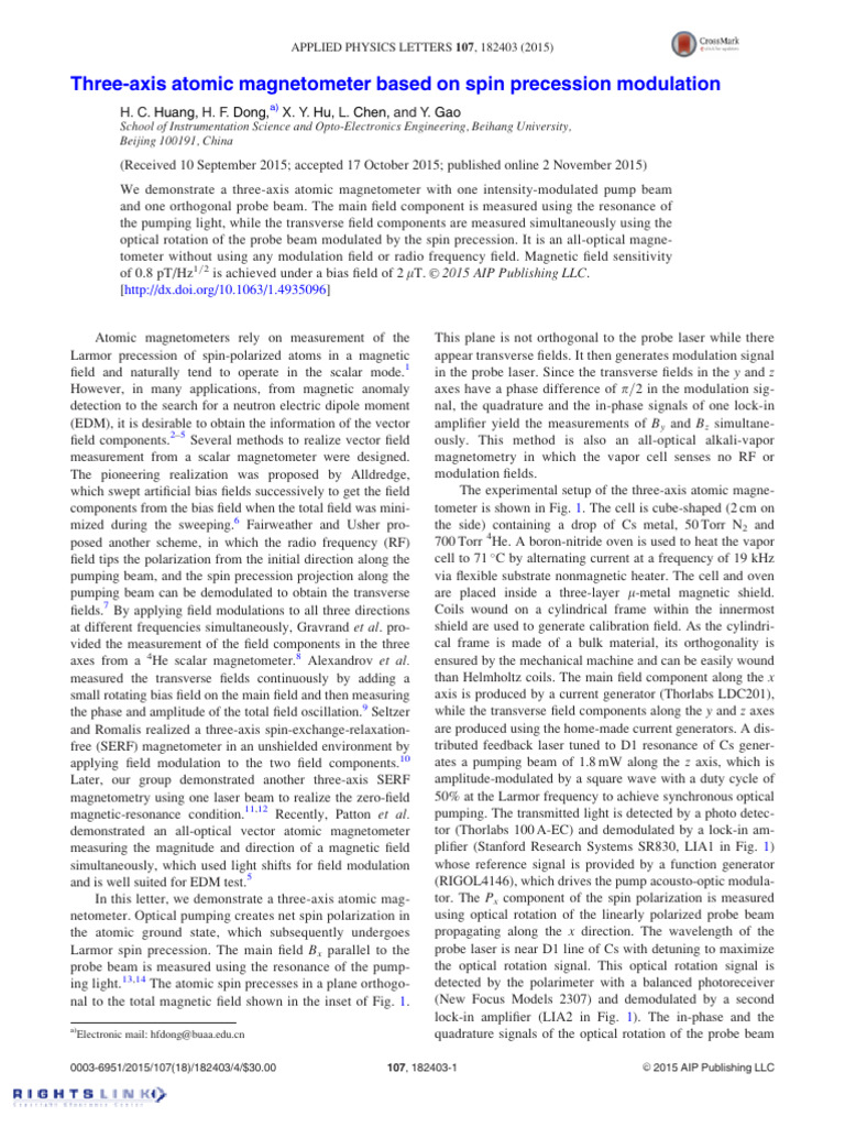 Huang-2015-Three-Axis Atomic Magnetometer Based on Spin Precession ...