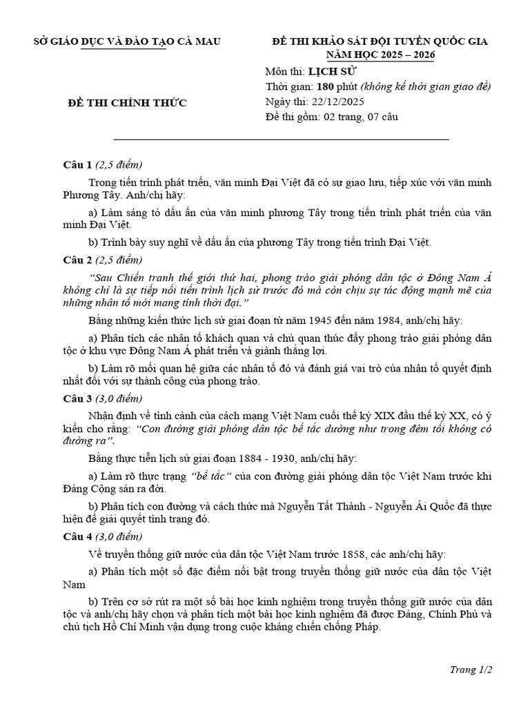 De Khao Sat Lan 4 | PDF