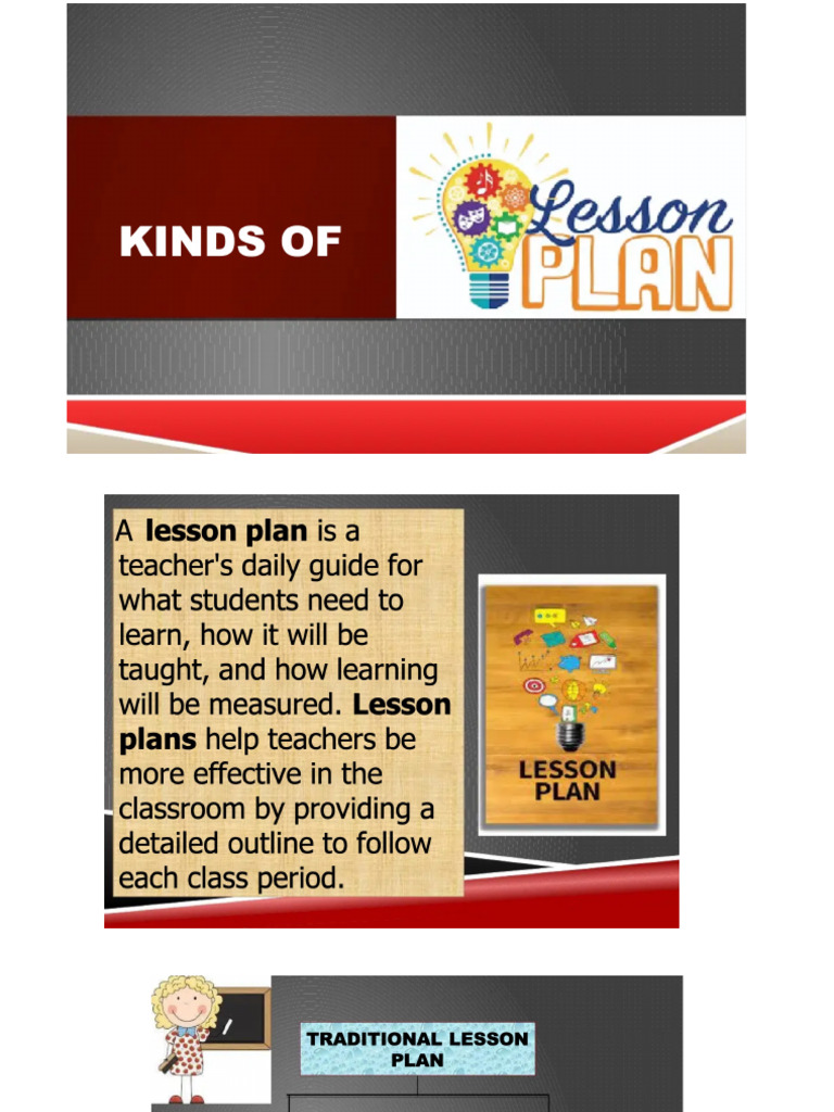 Types of Lesson Plan | PDF
