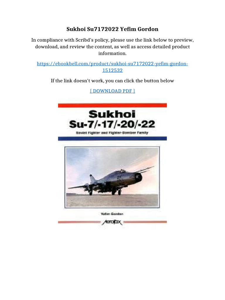 Sukhoi Su7172022 Yefim Gordon full chapters instanly | PDF | Qr Code ...