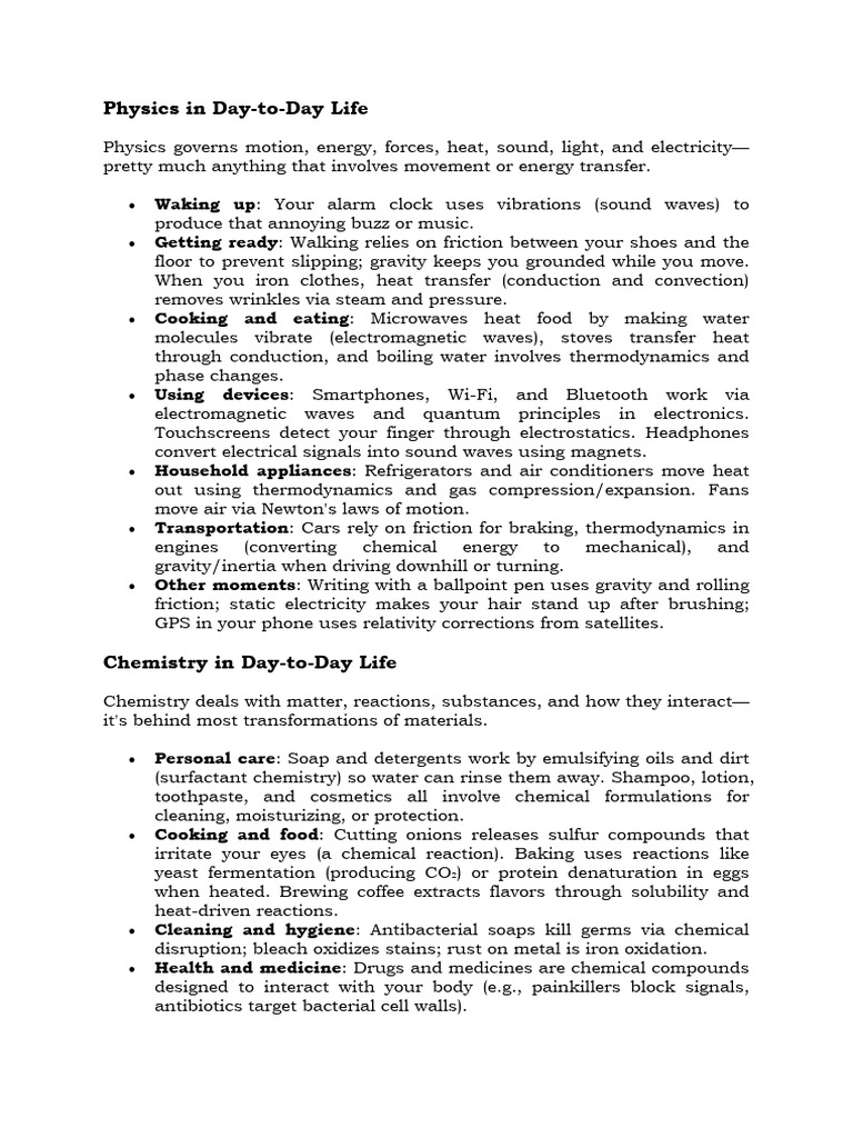 Day To Day Life With Science | PDF
