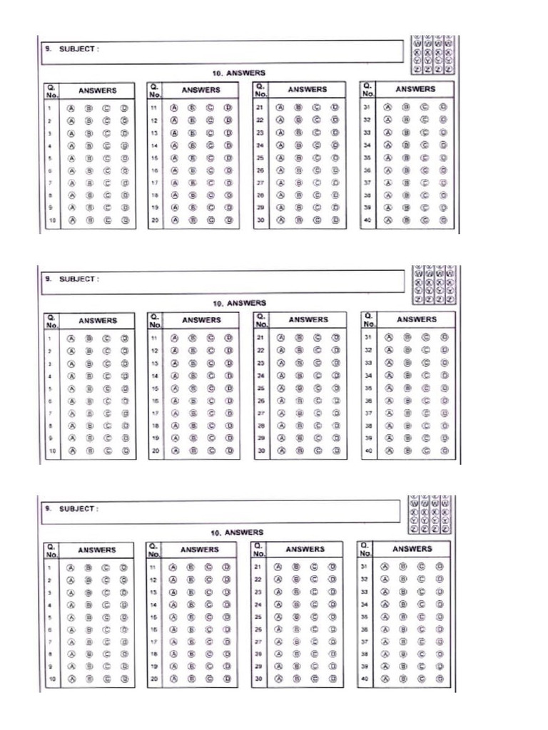 MCQ Sheet | PDF