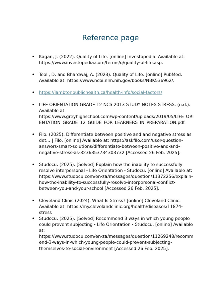 Reference Page | PDF