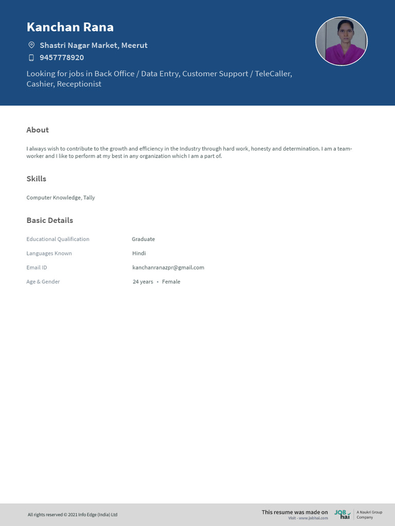 Kanchan Rana CV | PDF