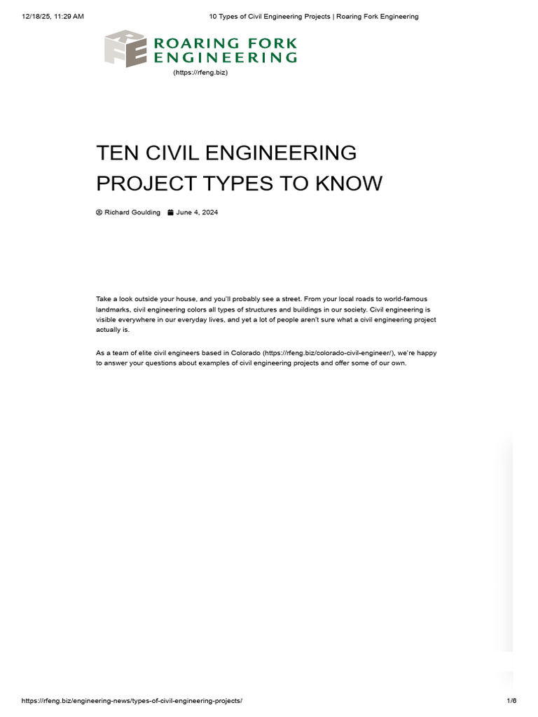 10 Types of Civil Engineering Projects | PDF | Civil Engineering | Flood