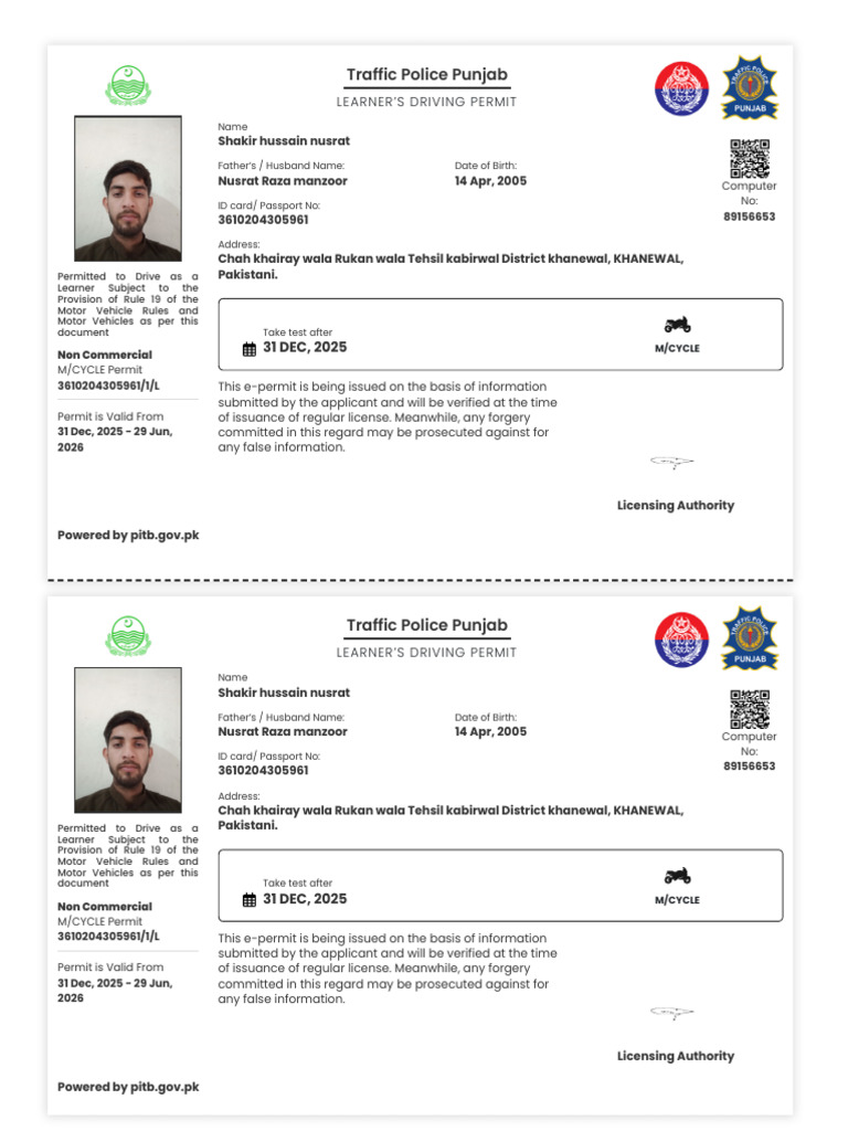 Learner Permit | PDF