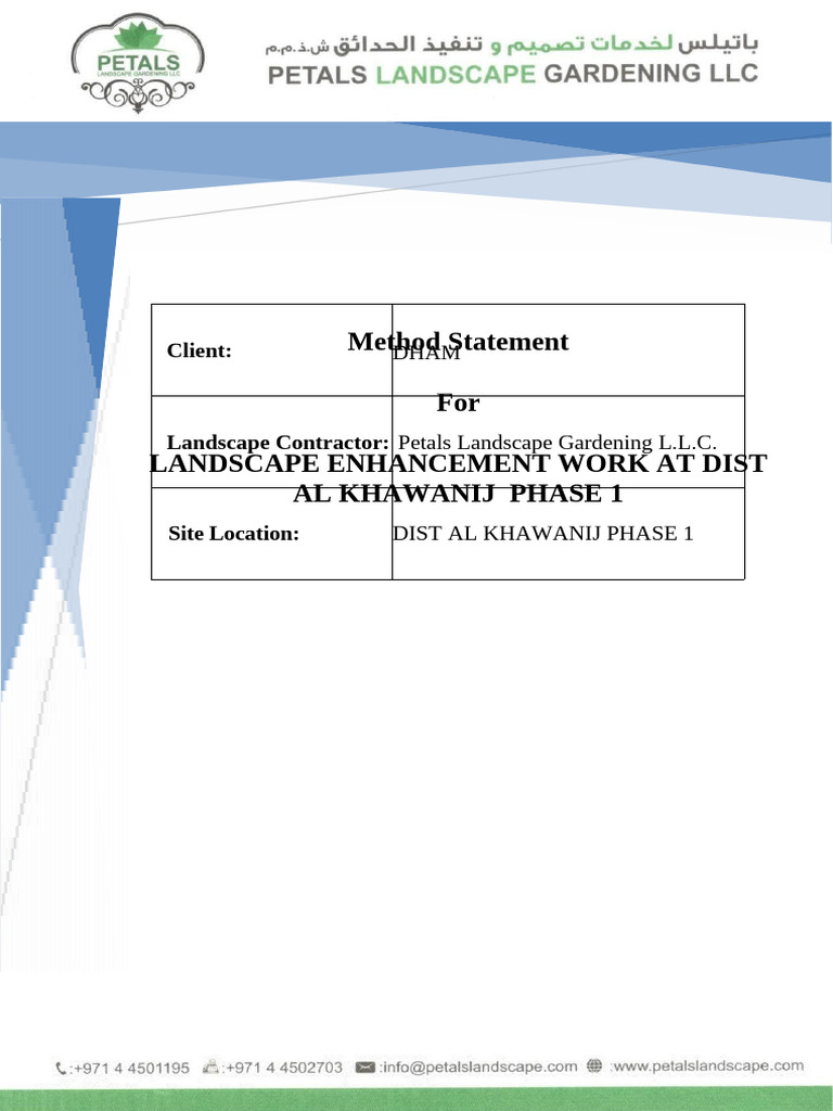 Method Statement DIST NEG 0000119 | PDF | Personal Protective Equipment ...