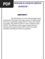 Download Project Report on Solar Power Water Pumping System by Nidhi Bharatiya SN100739899 doc pdf