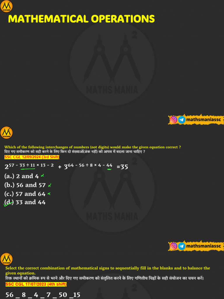 Mathematical Operations | PDF