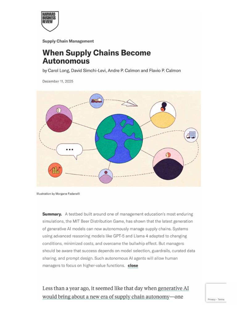 When Supply Chains Become Autonomous | PDF