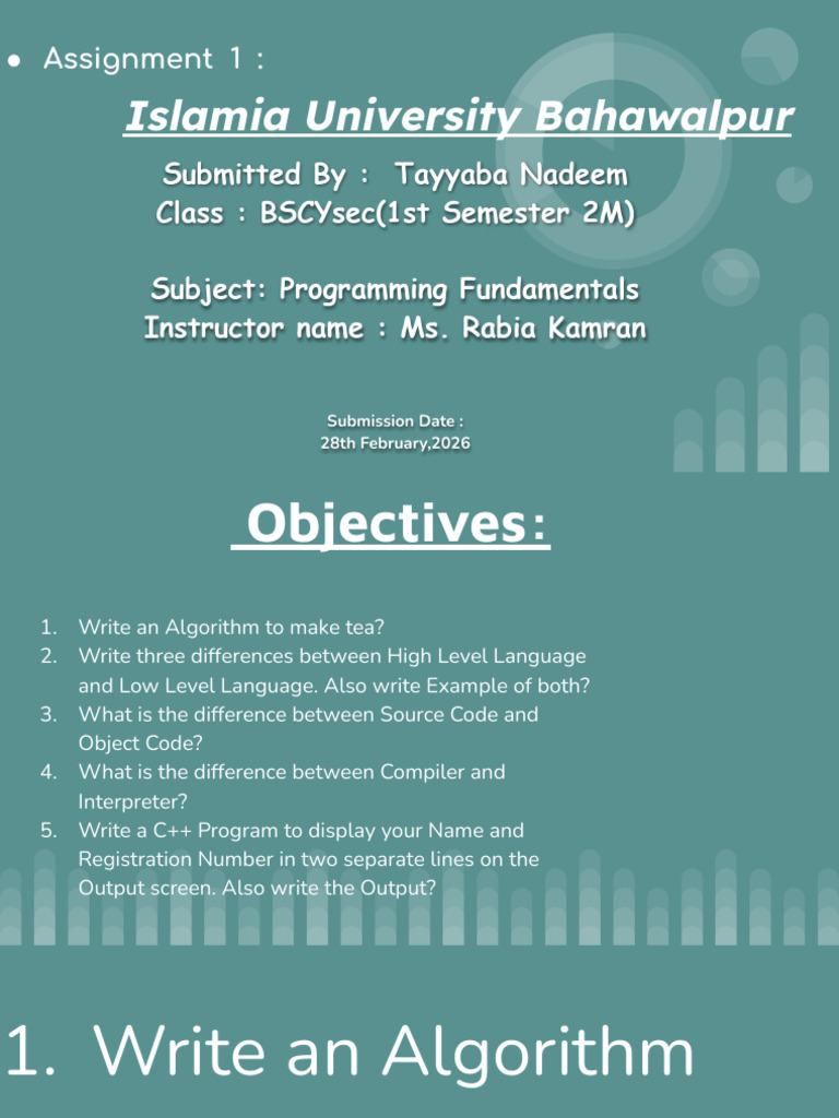 BSCySec-1st-2M-Tayyaba Nadeem- Assignment 1 | PDF | Computer Program ...