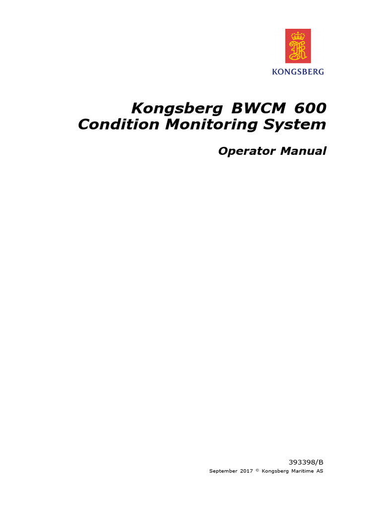 393398b - BWCM 600 Operator Manual | PDF