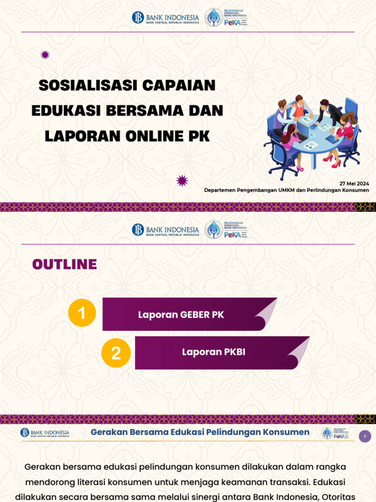 Sosialisasi Laporan Online Dan Capaian GEBER | PDF