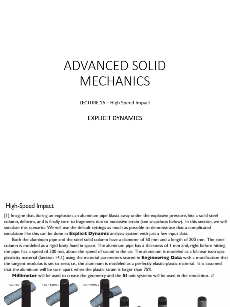 Lecture 16 2highspeedimpact Exp | PDF