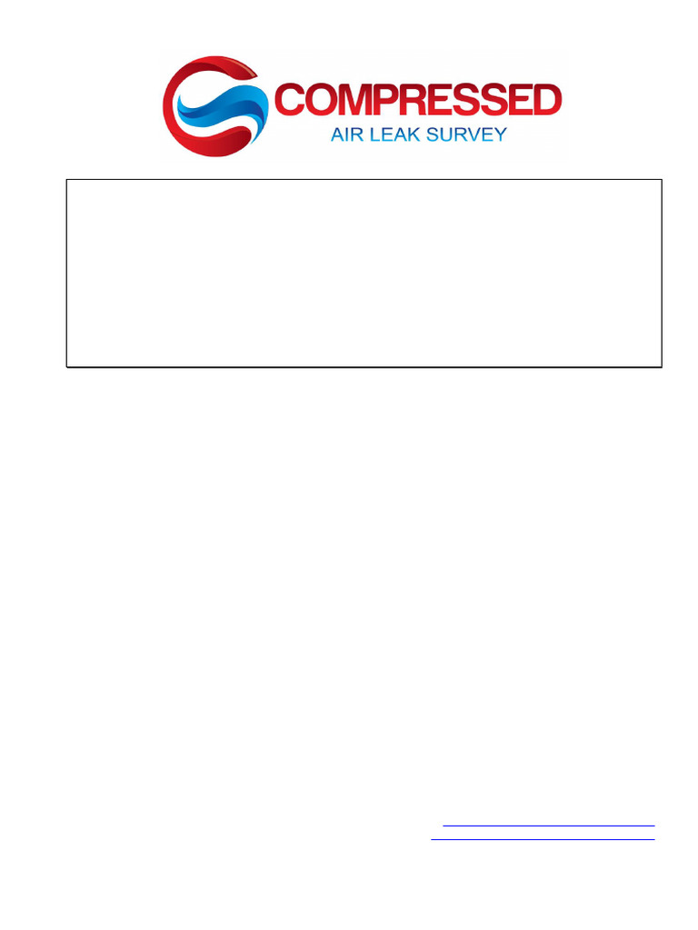 Compressed Air Leak Survey - Sample Report | PDF | Leak | Mechanical ...