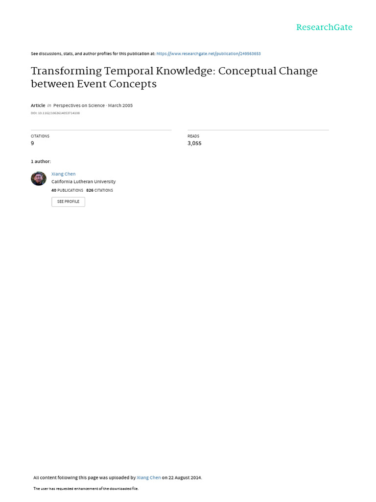 Transforming Temporal Knowledge Conceptual Change | PDF | Polarization ...