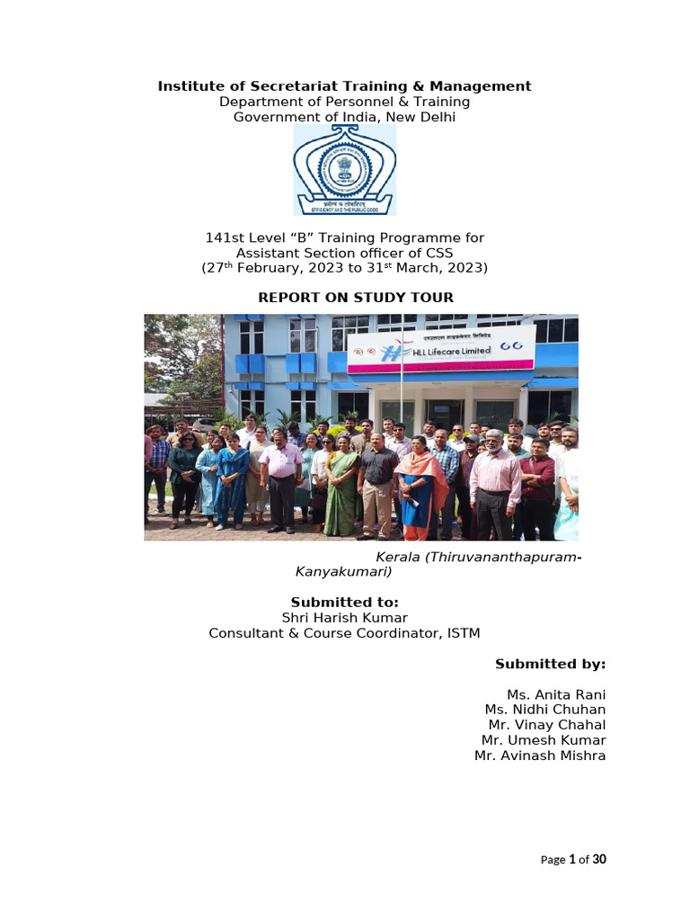 Group1 Study Tour Report | PDF | Spaceflight | Outer Space