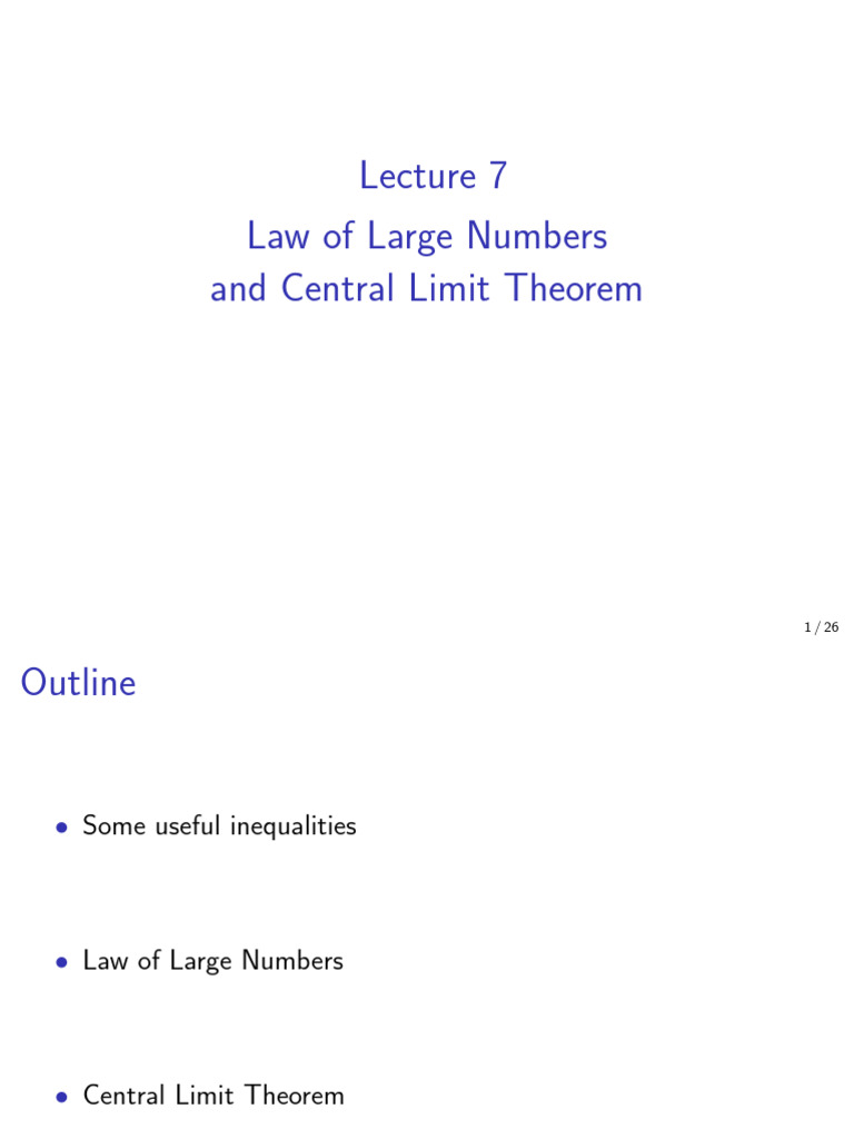 Prob Lec7 | PDF | Statistical Theory | Probability Theory
