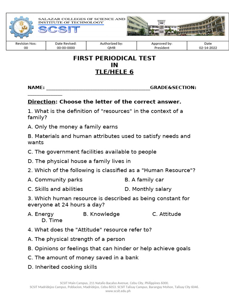 1st Periodical Test in EPP | PDF | Expense | Budget