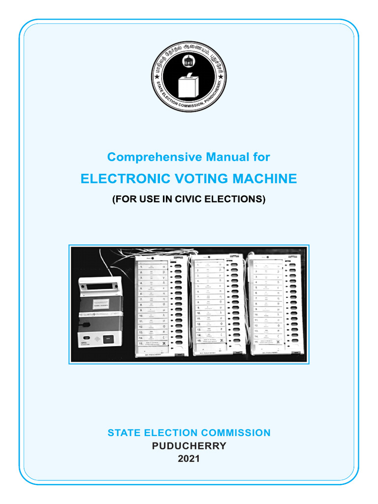 Electronic Voting Macine Manual 20.09.2021 Final 1 | PDF | Electronic ...