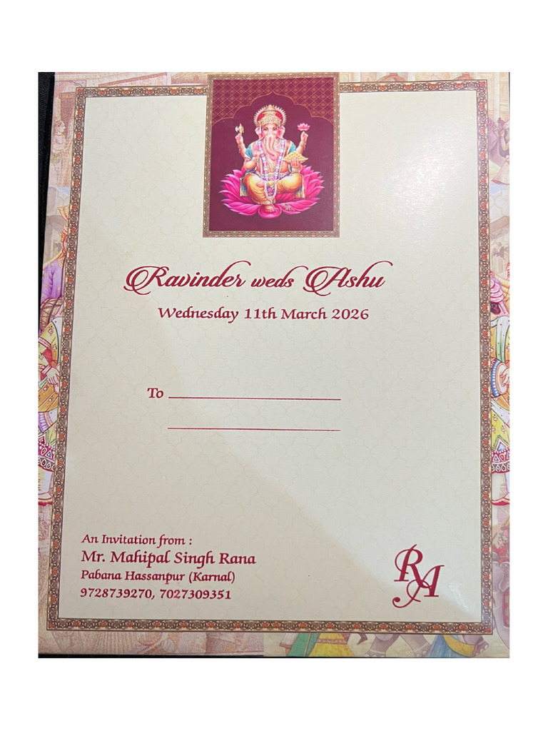 Ravinder Weds Ashu | PDF