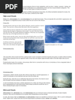 Types of Clouds: A Comprehensive Guide | PDF | Cloud | Physical Geography