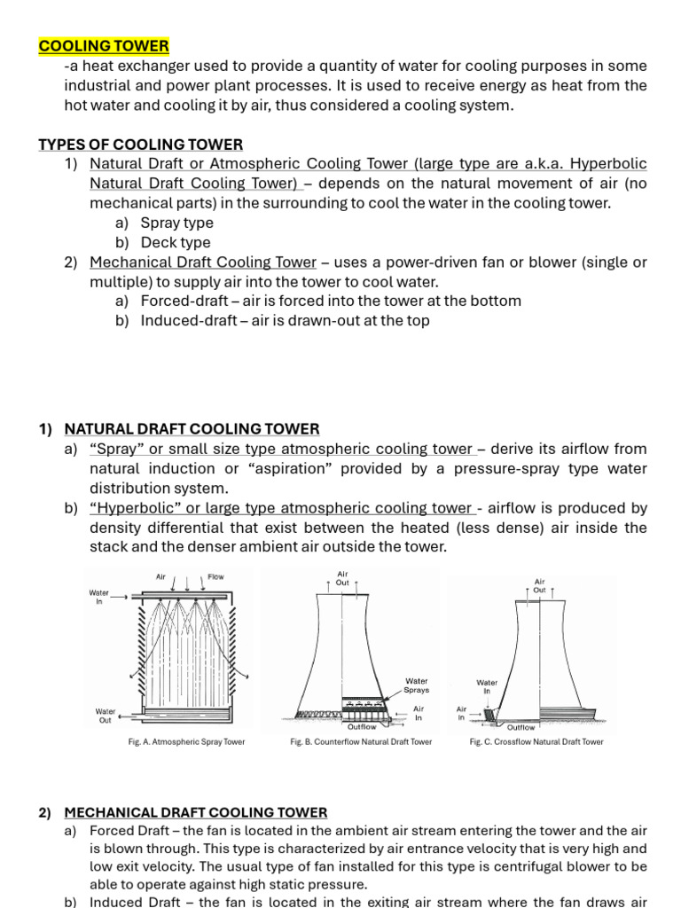 Industrial Plant Engineering Cooling Tower | PDF | Atmosphere Of Earth ...