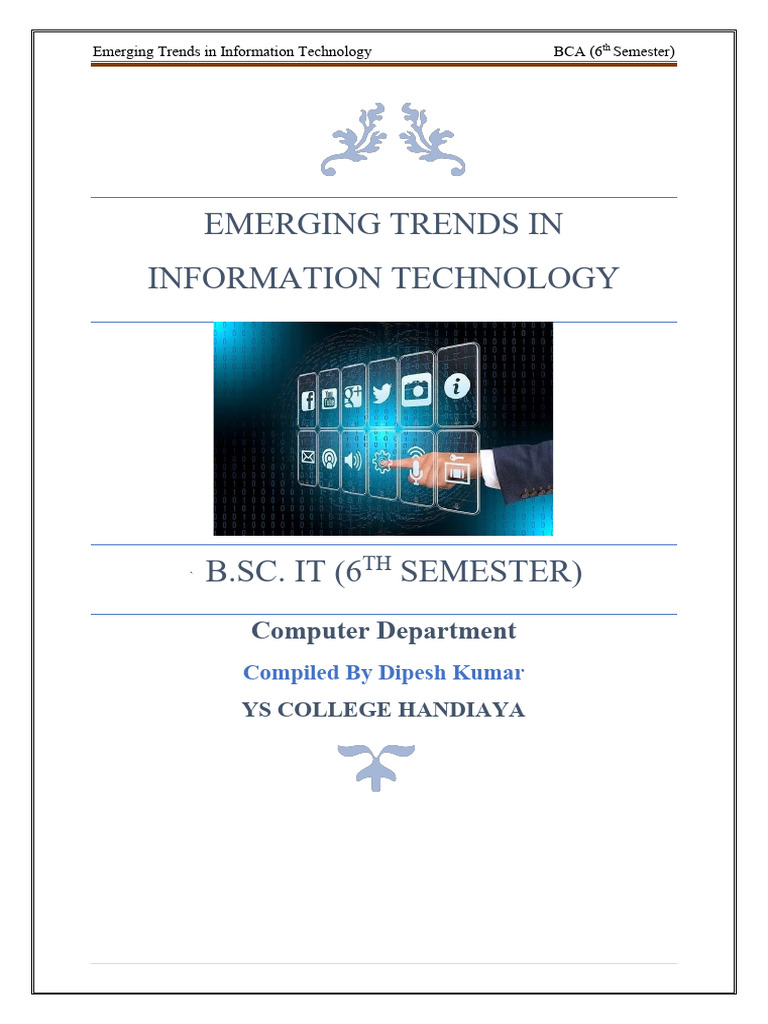 Bca Sem 6th Emerging Trends in Information Technology | PDF | Computer ...