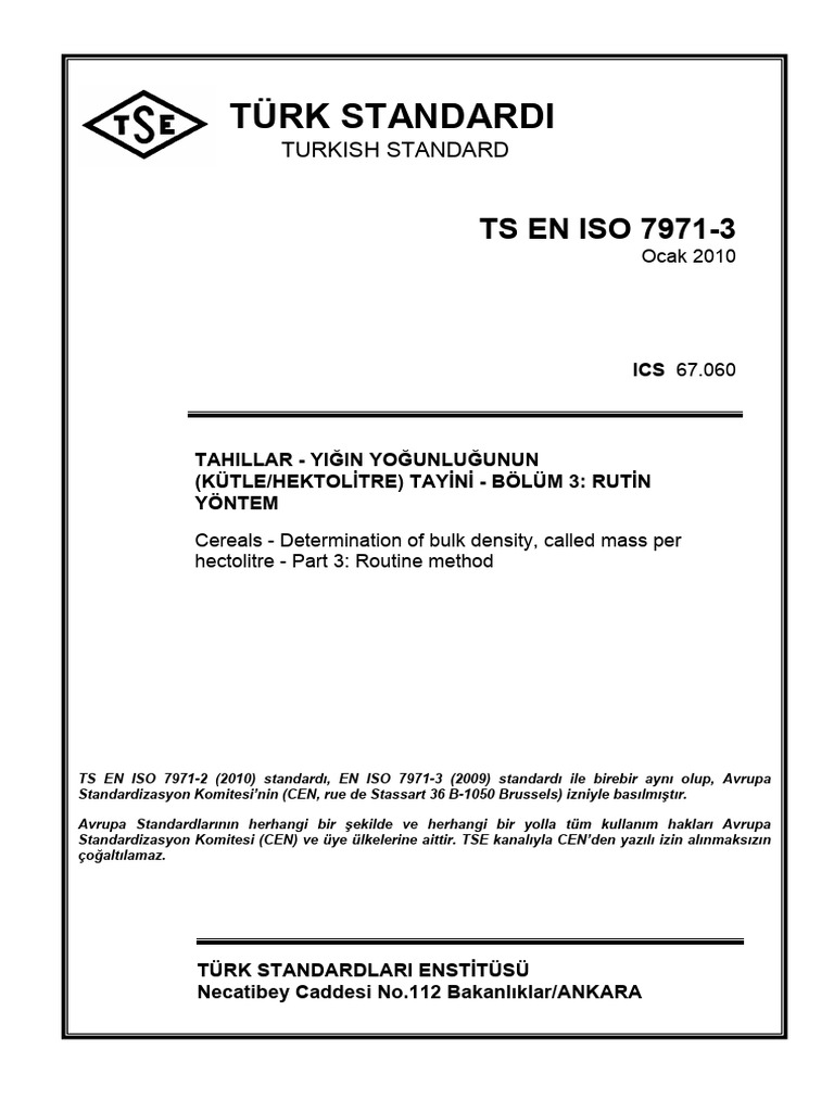 TS en Iso 7971 3 | PDF | International Organization For Standardization