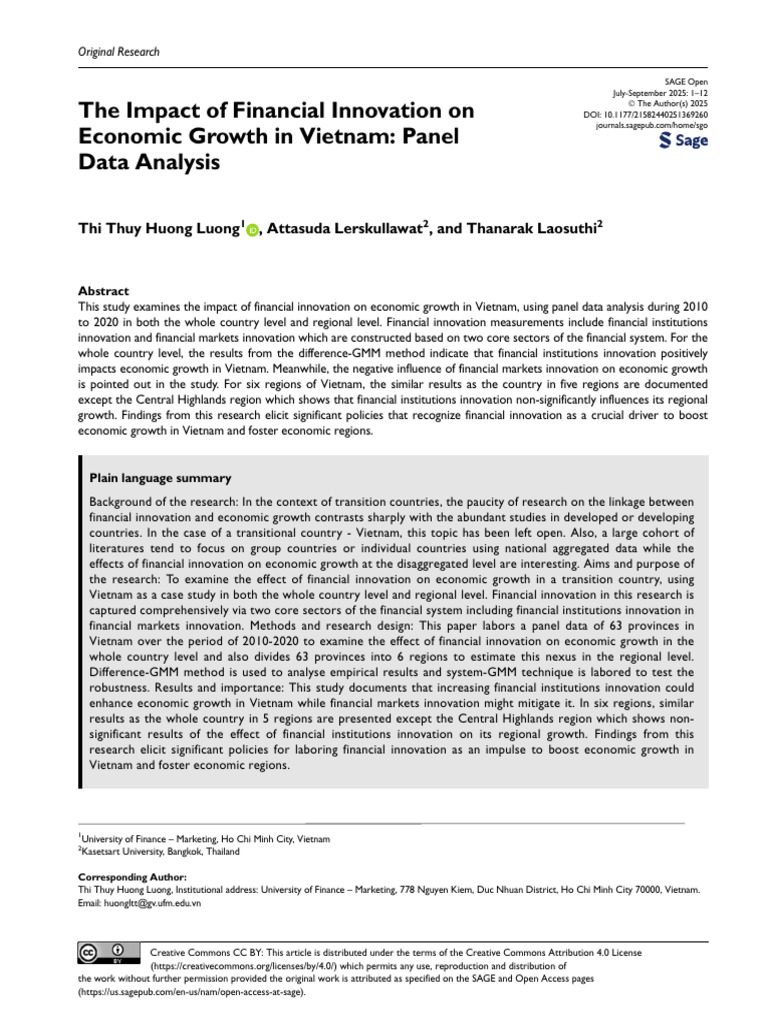 The Impact of Financial Innovation On Economic Gro | PDF | Innovation ...