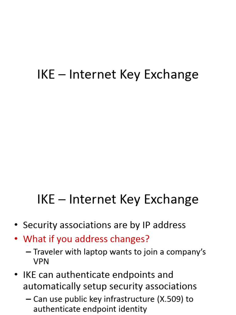L13 - IKE - Internet Key Exchange | PDF | Internet Standards | Cryptography