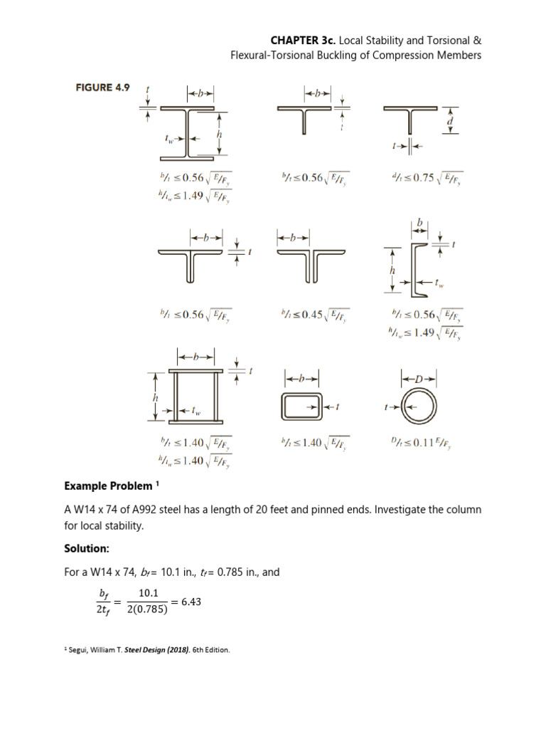Chapter 3c - Local Stability and Torsional & Flexural-Torsional ...