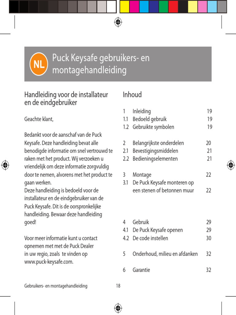 Puck Keysafe Handleiding | PDF