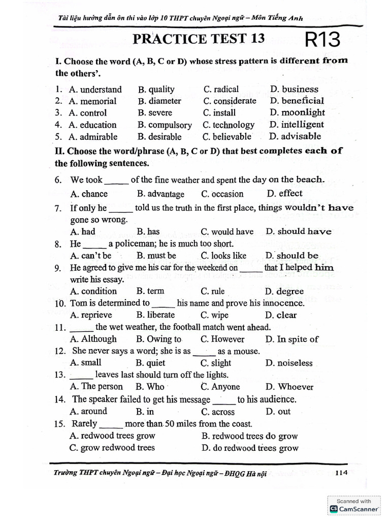 Practice Test r13 | PDF