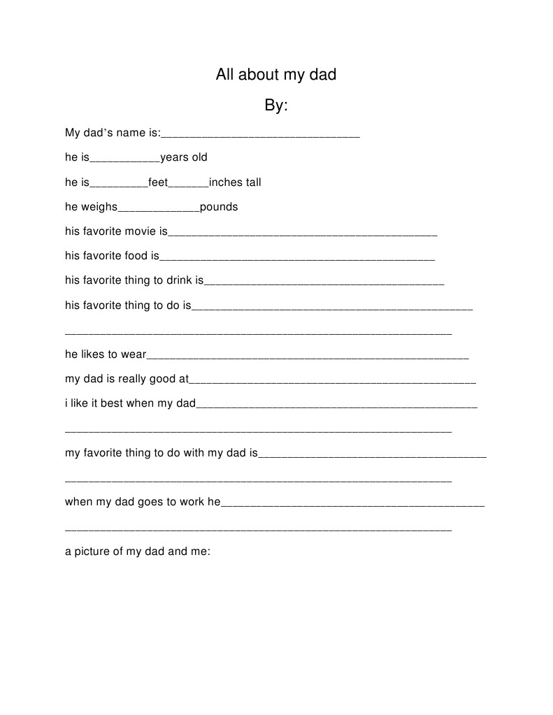All About My Dad | PDF