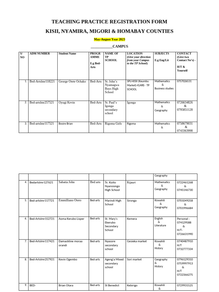 Teaching Practice Registration Form | PDF | Chess Theory | Chess Openings
